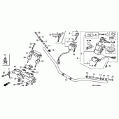 Схема узла: Верхняя траверса & Клипон руля для Honda XL1000V Varadero