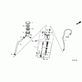Схема вузла: Задній гальмівний циліндр для Honda NSA700 DN-01