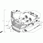 Схема вузла: Headlight set 90 для Honda GL1500 Gold Wing