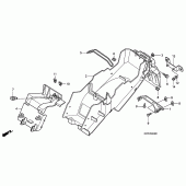 Схема вузла: Заднє крило для Honda CBR125