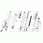 Схема вузла: Вилка передньої осі для Honda CRF150 CRF150RB