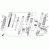 Схема вузла: Вилка передньої осі для Honda XR250