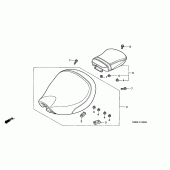 Схема вузла: Сидіння для Honda VT125 Shadow