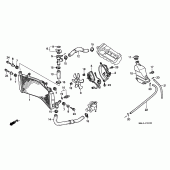 Схема узла: Радиатор для Honda CBR600 CBR600F