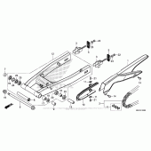 Схема вузла: Задній важіль (Маятник) для Honda CBR500 CBR500R