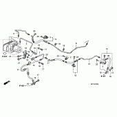 Схема вузла: Задня гальмівна система (FJS600A) для Honda FJS600 Silver Wing