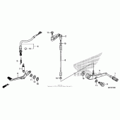 Схема вузла: Лапка гальма & Лапка перемикання для Honda CBR600 CBR600RR