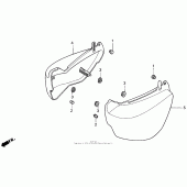 Схема узла: Боковой обтекатель для Honda VF750 Magna