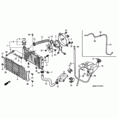 Схема узла: Радиатор для Honda CB600F Hornet S