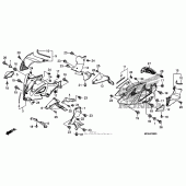 Схема вузла: Middle cowl для Honda NT700 NT700V