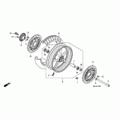 Схема вузла: Переднє колесо для Honda CB1300 Super Four