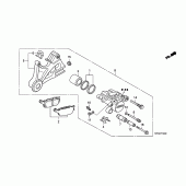Схема вузла: Задній гальмівний супорт (CBF1000) для Honda CBF1000