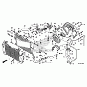 Схема вузла: Радіатор для Honda CB1000 CB1000R