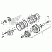 Схема узла: Сцепление для Honda ST1300 Pan-European