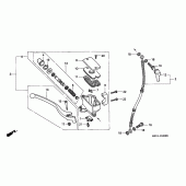 Схема вузла: Передній гальмівний циліндр для Honda VT600 Shadow VLX