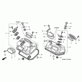 Схема вузла: Клапанна кришка для Honda XL650 Transalp