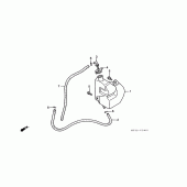 Схема узла: Резервный бак (ST1100AN/AP/AR) для Honda ST1100 Pan-European