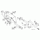 Схема вузла: Вихлопна система для Honda XR125