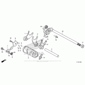 Схема вузла: Копірний вал & Вилки & Вал перемикання для Honda CMX250 Rebel