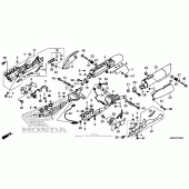 Схема вузла: Вихлопна система для Honda GL1800 Gold Wing Valkyrie