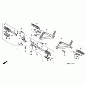 Схема вузла: Підніжки для Honda NX250