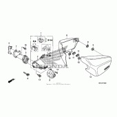 Схема узла: Боковой обтекатель для Honda VT750 Shadow Spirit