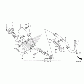 Схема вузла: Вихлопна система для Honda CRF450 CRF450X