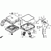 Схема вузла: Повітряний фільтр для Honda NT650 Hawk GT