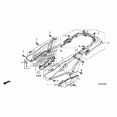 Схема вузла: Side cover + rear cowl для Honda ST1300 Pan-European