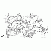 Схема вузла: Передній обтічник для Honda CBR1100XX Blackbird