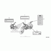 Схема вузла: Інформаційні наклейки для Honda CRF450 CRF450R