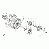 Схема узла: Заднее колесо для Honda CB900 Hornet