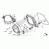 Схема вузла: Right Crankcase Cover + Water Pump для Honda CRF450 CRF450RX