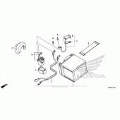 Схема вузла: Акумулятор (1) для Honda CBR1000 CBR1000RR Fireblade