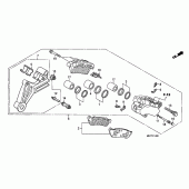 Схема узла: Задний тормозной суппорт (XL1000V) для Honda XL1000V Varadero