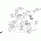 Схема узла: Топливный бак для Honda GL1500 Gold Wing Aspencade