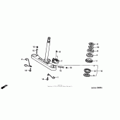 Схема вузла: Рульова траверса для Honda VT1100 Shadow Spirit