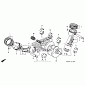 Схема вузла: Колінчастий вал & Поршень для Honda VFR800 Interceptor