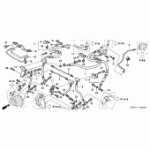 Схема узла: Перед. тормозной шланг (st1300) для Honda ST1300 Pan-European