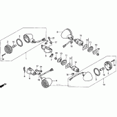 Схема вузла: 1100c / c2поворотнікі 95-97 для Honda VT1100 Shadow ACE