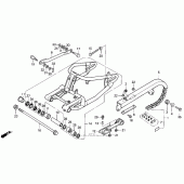 Схема вузла: Задній важіль (Маятник) для Honda VT600 Shadow VLX Deluxe