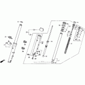 Схема вузла: Вилка передньої осі для Honda VFR750F Interceptor