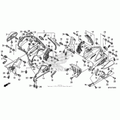 Схема узла: Нижний обтекатель для Honda ST1300 Pan-European