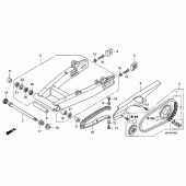 Схема вузла: Swingarm / chain case для Honda CB1300 Super Four