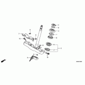 Схема вузла: Рульова траверса для Honda VT750 Shadow Aero