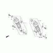 Схема вузла: Задня підвіска для Honda VT750 Shadow Spirit