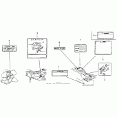 Схема узла: Предостерегающие наклейки (2) для Honda GL1500 Gold Wing Aspencade