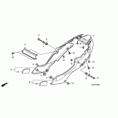 Схема вузла: Бічний обтічник для Honda CBR125