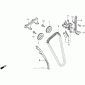 Схема узла: Цепь ГРМ и Натяжитель и Успокоитель для Honda CB750 Nighthawk