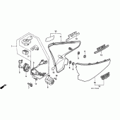 Схема вузла: Бічний обтічник для Honda VT600 Shadow VLX